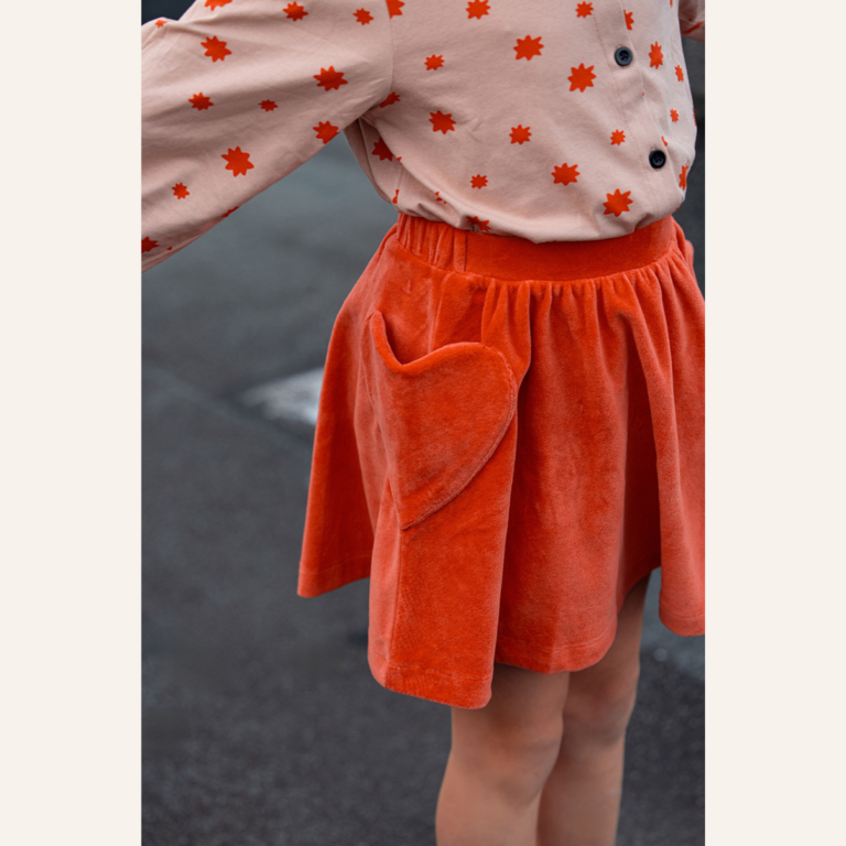 Sproet & Sprout Sproet & Sprout Skirt Heart Pockets - Grenadine