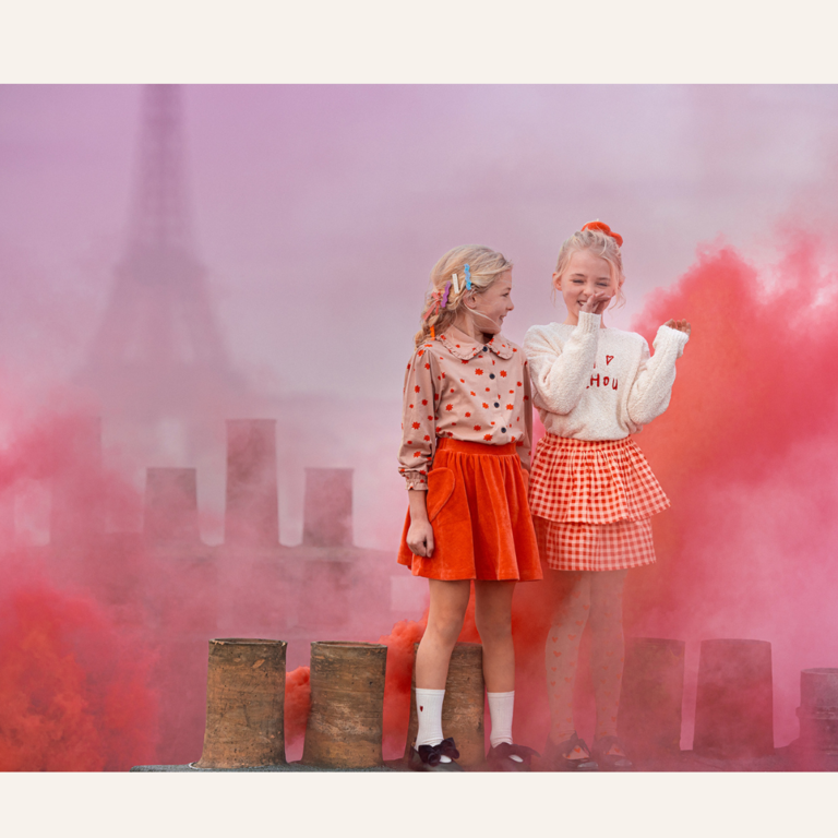 Sproet & Sprout Sproet & Sprout Muslin Skirt Block Check - Grenadine