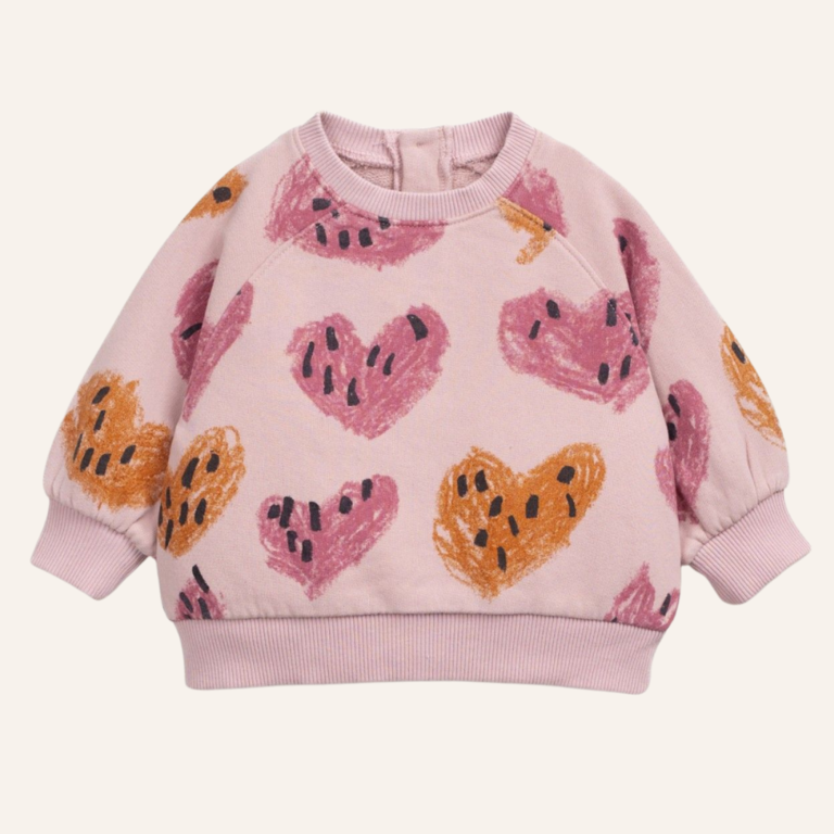 Play Up Play Up Printed Fleece Sweater - Rose