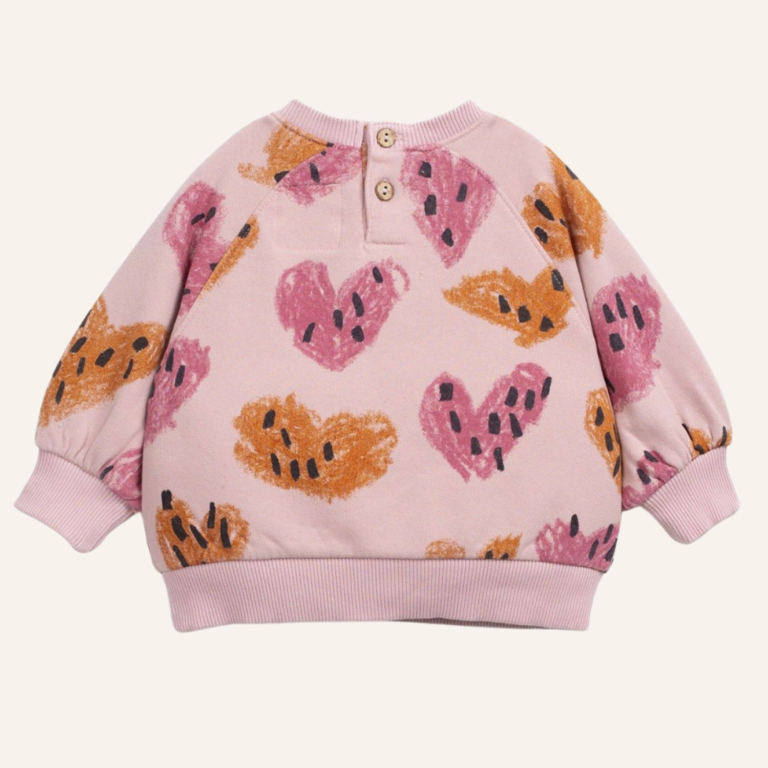 Play Up Play Up Printed Fleece Sweater - Rose