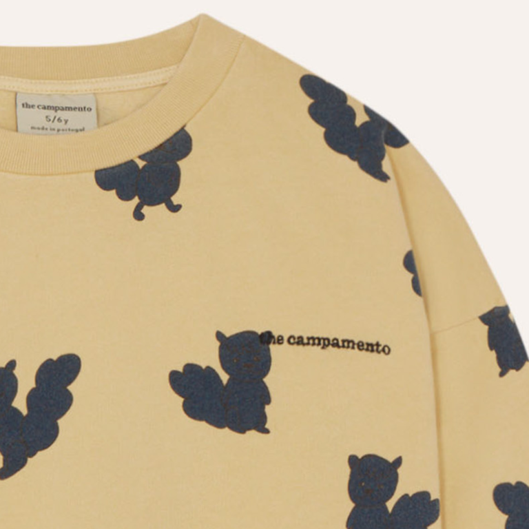 The Campamento The Campamento Blue Squirrels Sweatshirt - Yellow