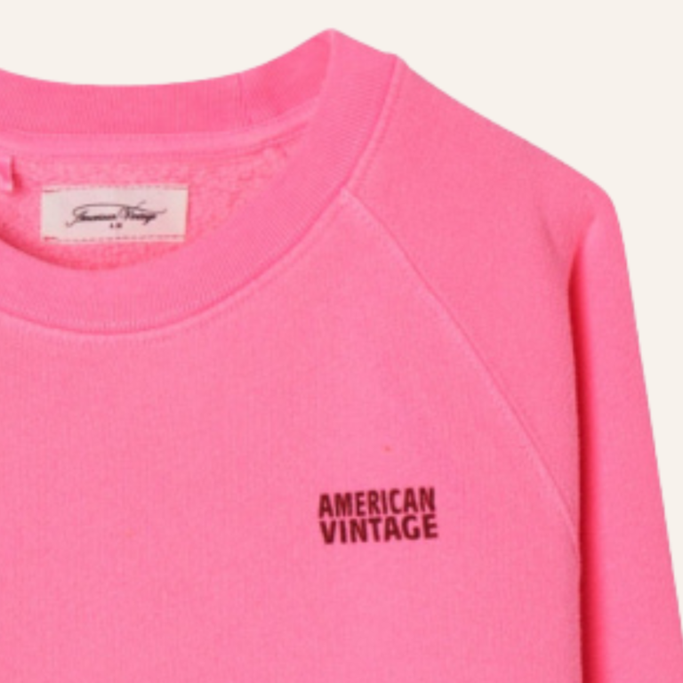 American Vintage American Vintage kid sweatshirt Izubird - Rose fluo