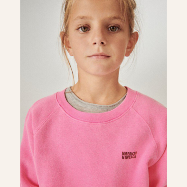 American Vintage American Vintage kid sweatshirt Izubird - Rose fluo