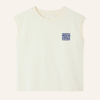 American Vintage American Vintage kids tanktop - Ecru