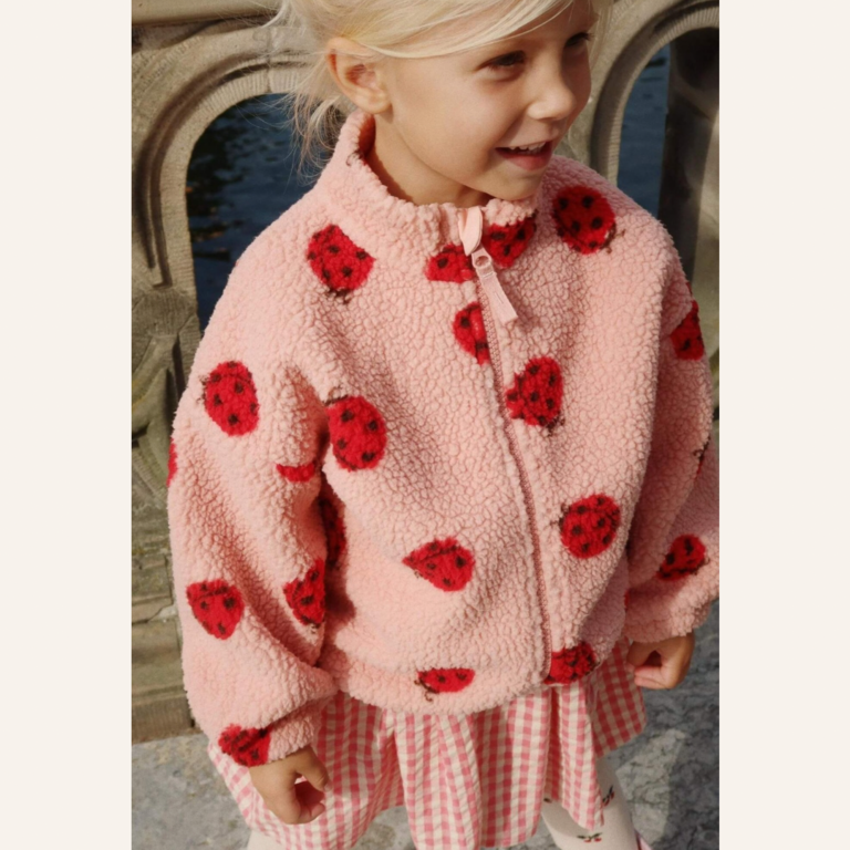 Konges Sløjd Konges Sløjd Jody teddy jacket - Ladybug pink