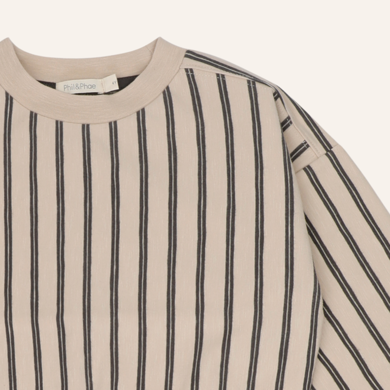 Phil&Phae Phil&Phae Sweater slub stripes - Graphite