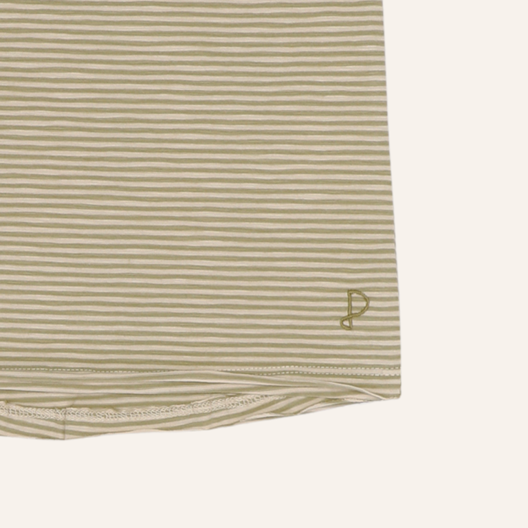 Phil&Phae Phil&Phae Raglan tee LS stripes - Soft moss