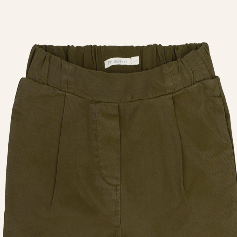 Phil&Phae Phil&Phae Twill loose pants - Dark moss