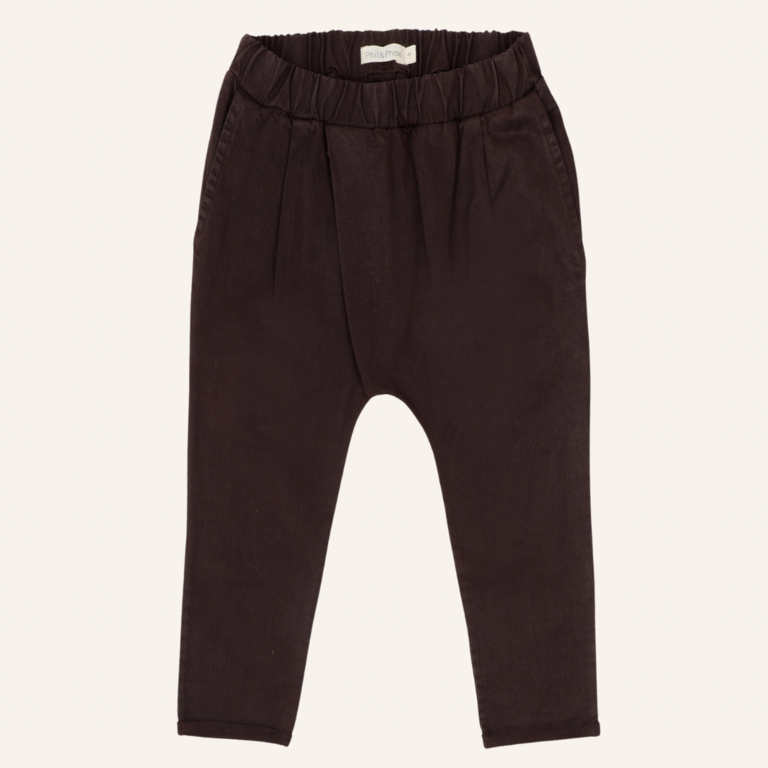 Phil&Phae Phil&Phae Twill fold-over chino - Dark umber