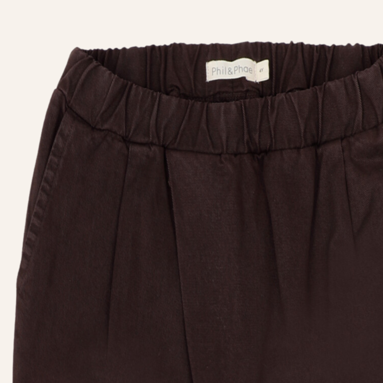 Phil&Phae Phil&Phae Twill fold-over chino - Dark umber