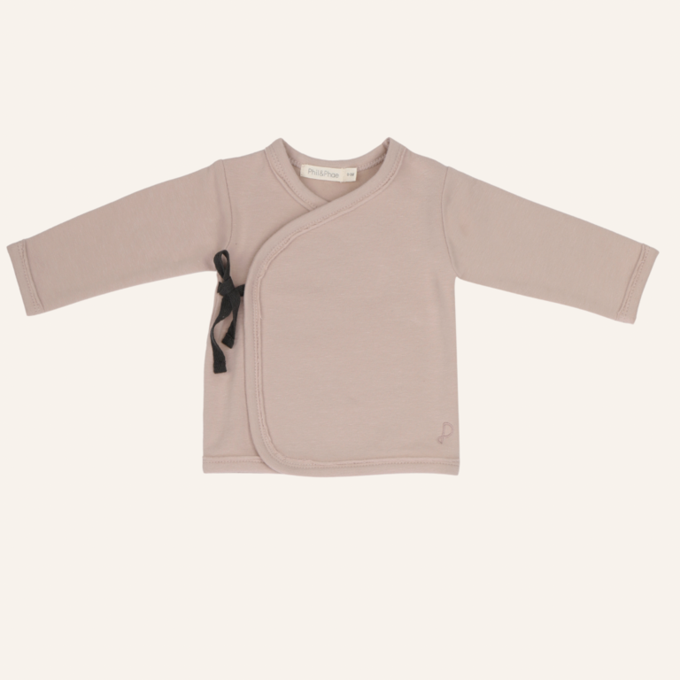Phil&Phae Phil&Phae Cross-over baby cardigan - Faded dust