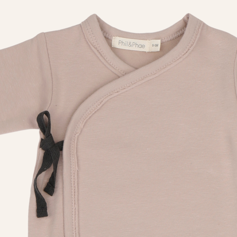 Phil&Phae Phil&Phae Cross-over baby cardigan - Faded dust