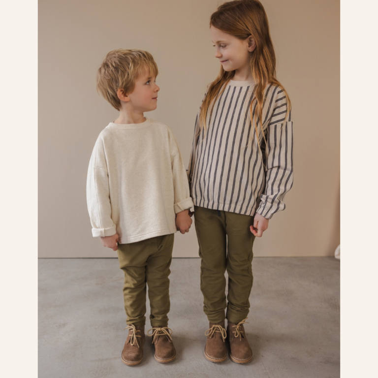 Phil&Phae Phil&Phae Sweater slub stripes - Graphite