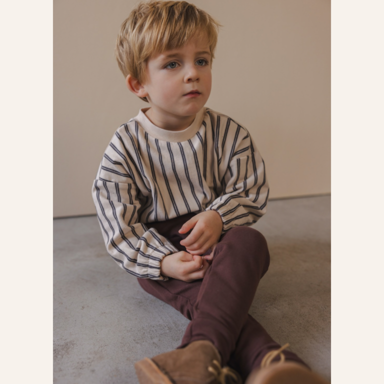 Phil&Phae Phil&Phae Sweater slub stripes - Graphite