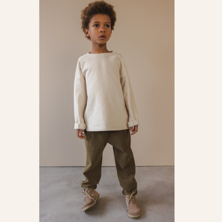 Phil&Phae Phil&Phae Twill loose pants - Dark moss