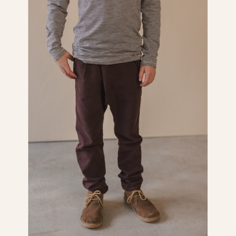 Phil&Phae Phil&Phae Twill fold-over chino - Dark umber