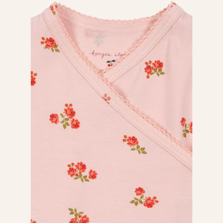 Konges Sløjd Basic newborn onesie gots - Rosa pink