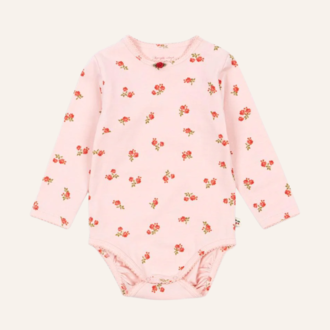 Konges Sløjd Basic LS newborn body gots - Rosa pink