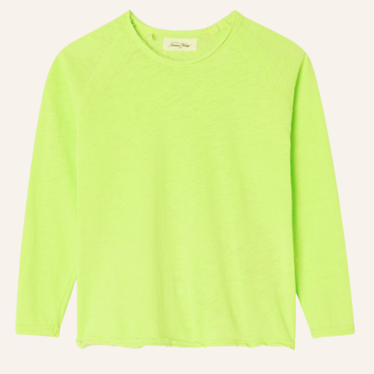 American Vintage American Vintage Kid Sonoma Longsleeve - Jaune Fluo