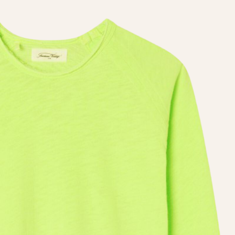 American Vintage American Vintage Kid Sonoma Longsleeve - Jaune Fluo