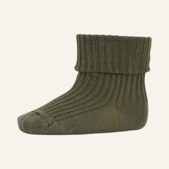 MP Denmark MP Denmark Cotton rib baby socks - Olivine
