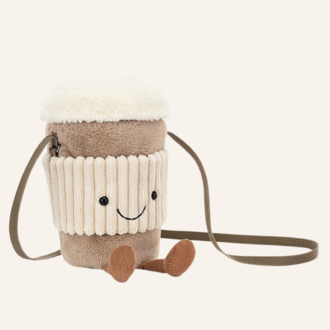 Jellycat Jellycat - Amuseables Perkle Coffee To Go Bag Jellycat Jellycat - Amuseables Perkle Coffee To Go Bag