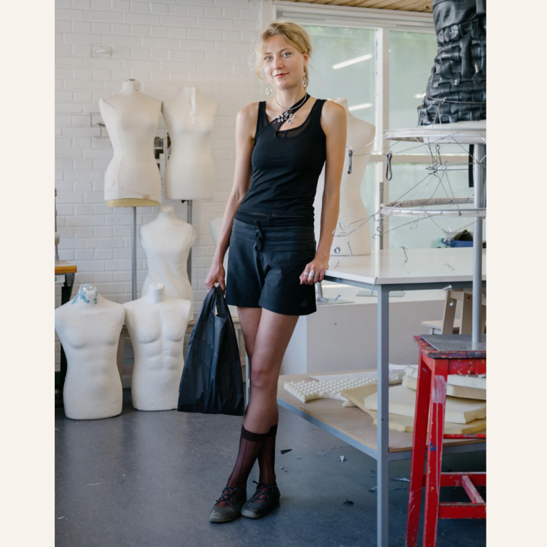 Susan Bijl Susan Bijl - The New Shopping Bag Black&Black size M