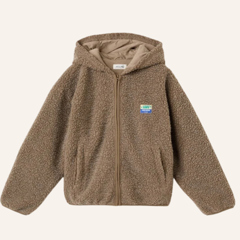 American Vintage American Vintage Hoktown jas van teddy met capuchon - Muscade Chine