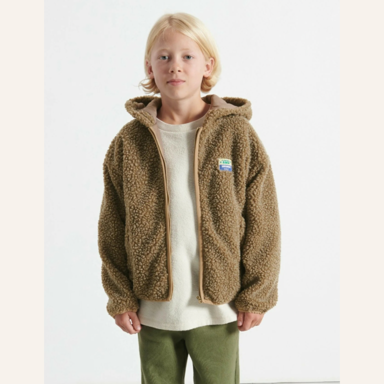 American Vintage American Vintage Hoktown jas van teddy met capuchon - Muscade Chine