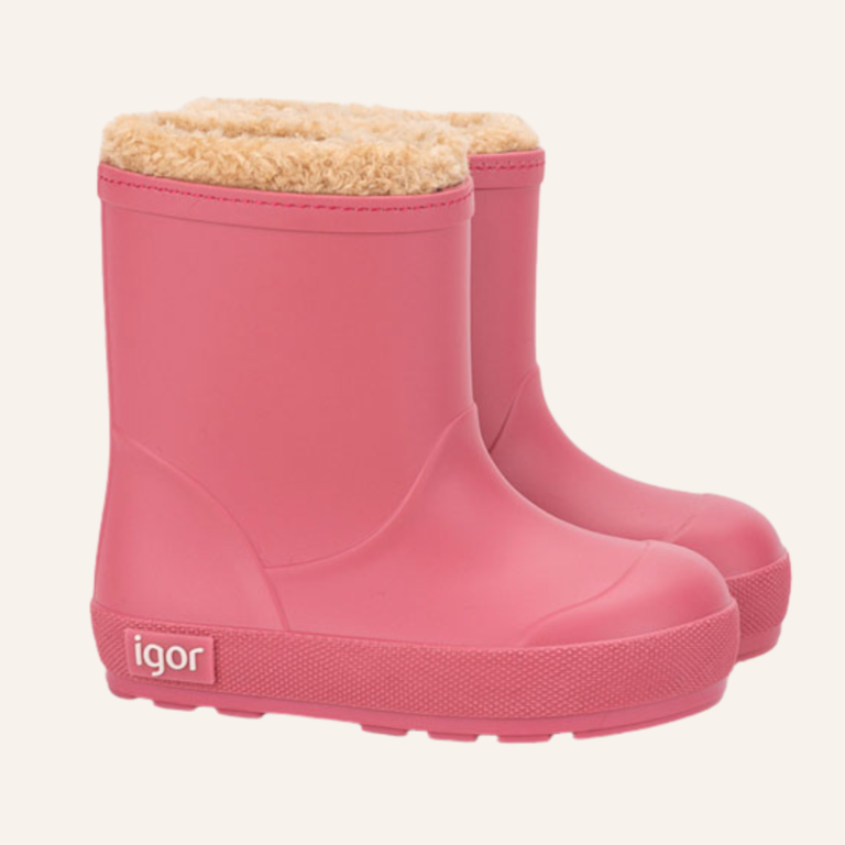 Igor Igor gevoerde teddy regenlaars - Framboos