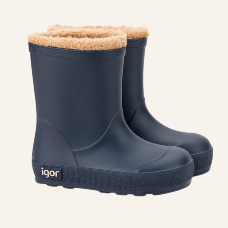 Igor Igor gevoerde teddy regenlaars - Navy