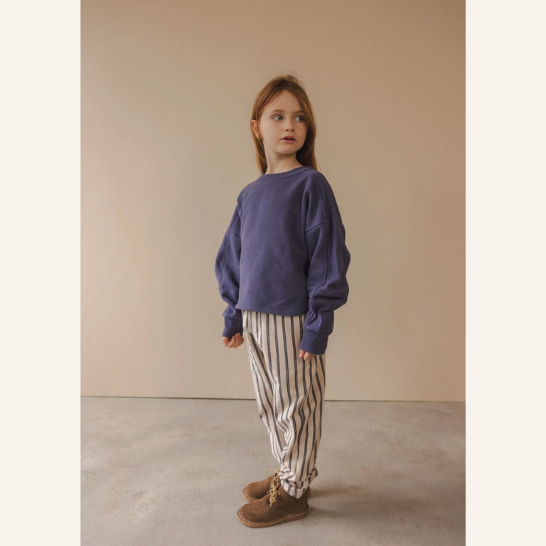 Phil&Phae Phil&Phae Loose pants slub stripes - Graphite