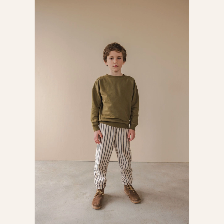 Phil&Phae Phil&Phae Loose pants slub stripes - Graphite