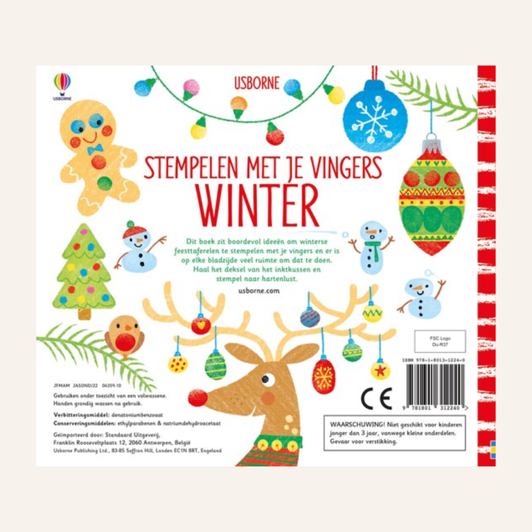 Stempelen met je vingers - Winter