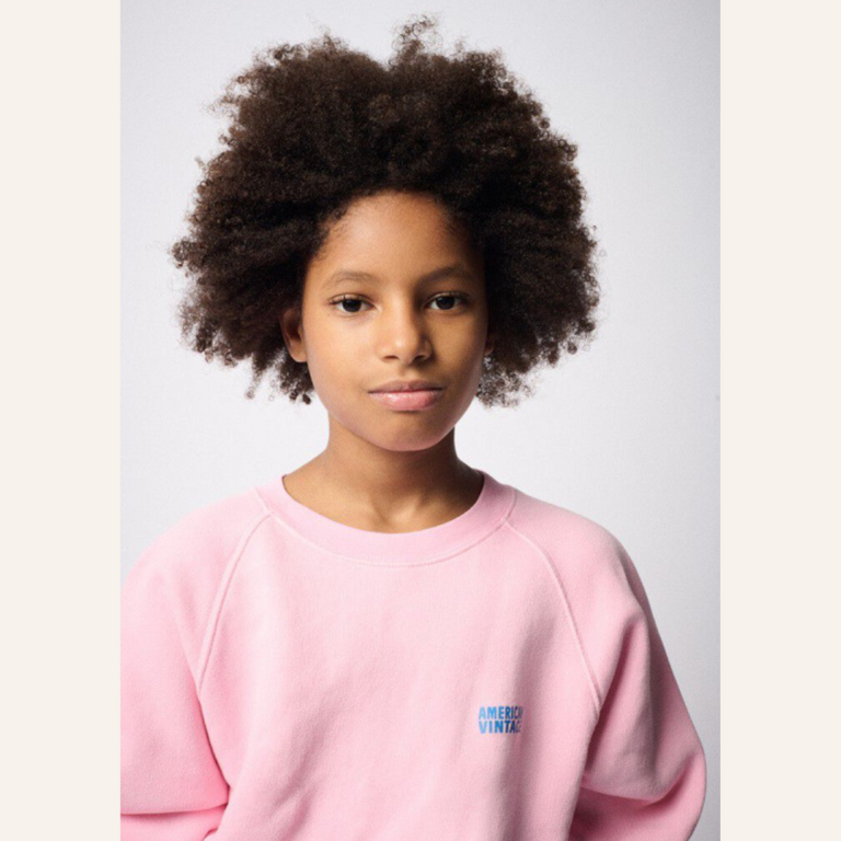 American Vintage American Vintage kid sweatshirt Izubird - Cotton Candy