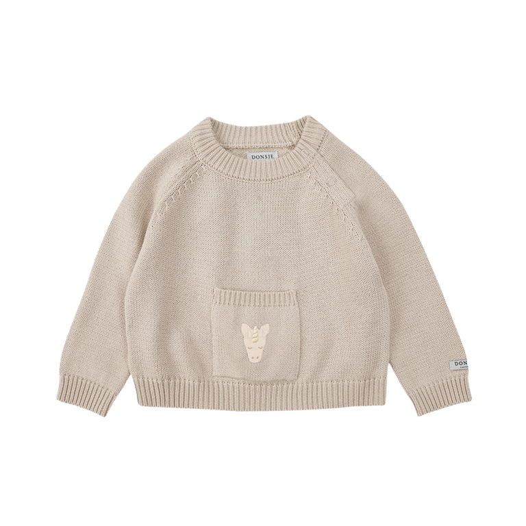 Donsje Amsterdam Donsje Amsterdam Loeke Sweater Unicorn - Soft Sand
