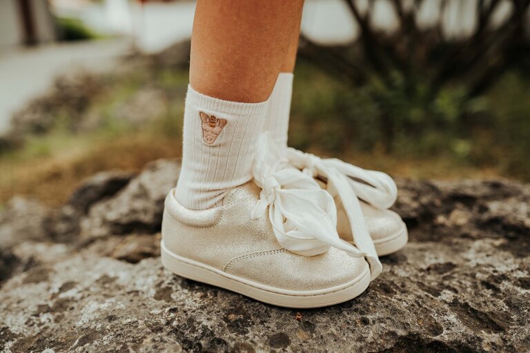 Donsje Amsterdam Bell Socks Unicorn - Soft Powder