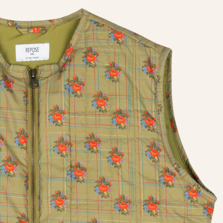 Repose AMS Repose AMS Padded waistcoat - Grid flower