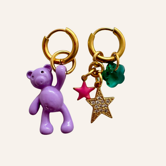 By Melo By Melo Oorbellen Beer - Paars