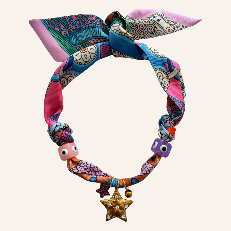 By Melo By Melo Bandana ketting - Roze