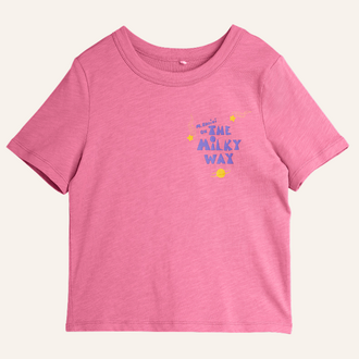 Mini Rodini Mini Rodini Milky way ss tee - Pink
