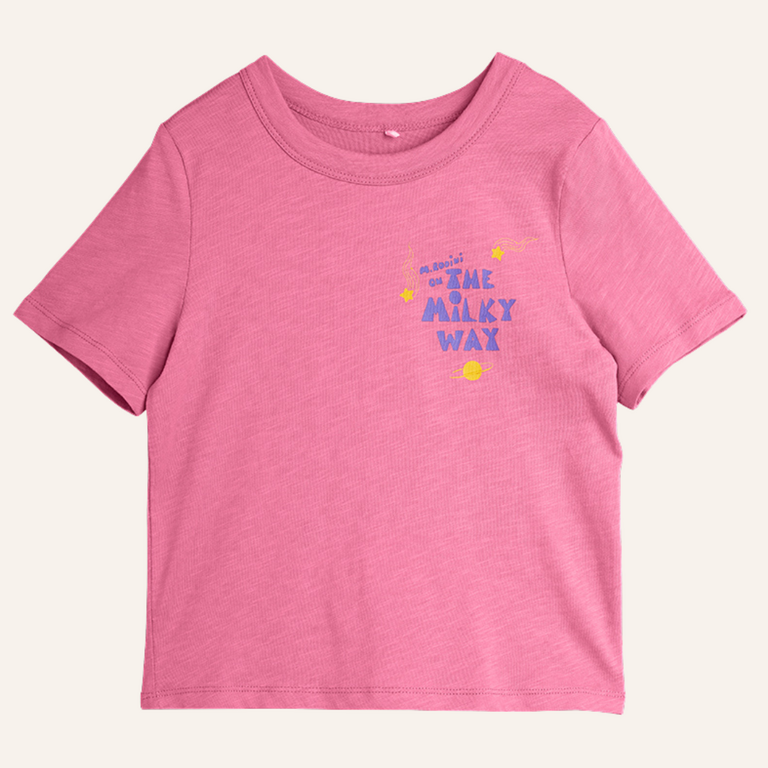 Mini Rodini Mini Rodini Milky way ss tee - Pink