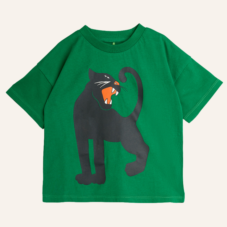 Mini Rodini Mini Rodini Panther ss tee - Green