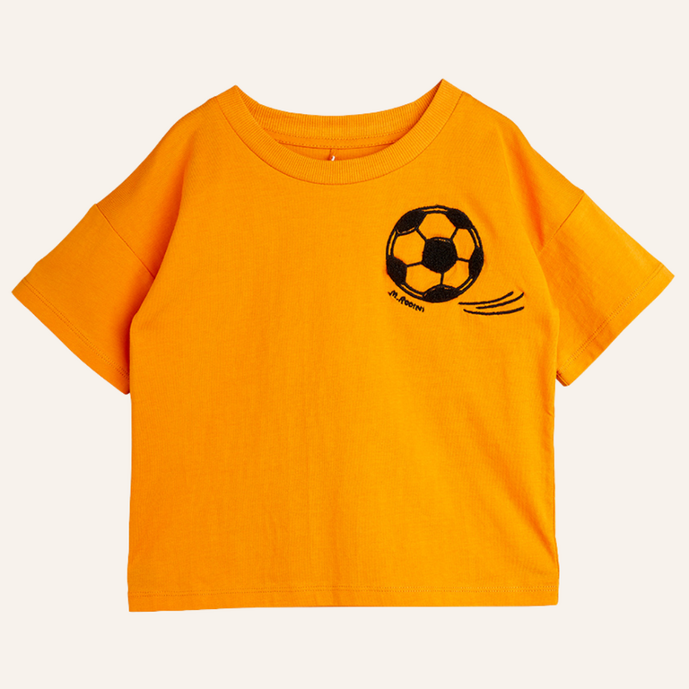 Mini Rodini Mini Rodini Football chenille tee - Orange