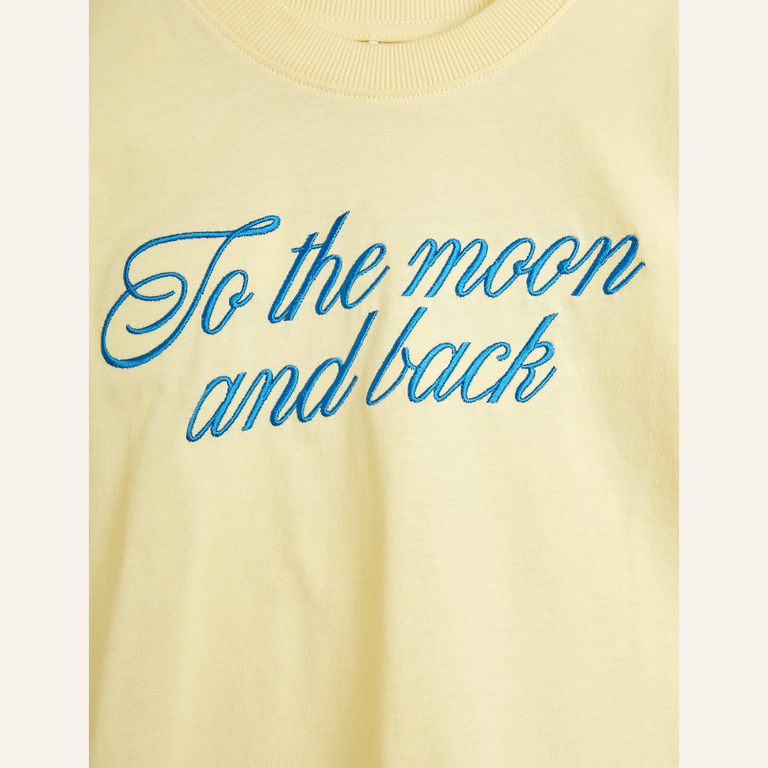 Mini Rodini Mini Rodini To the moon tee - Yellow
