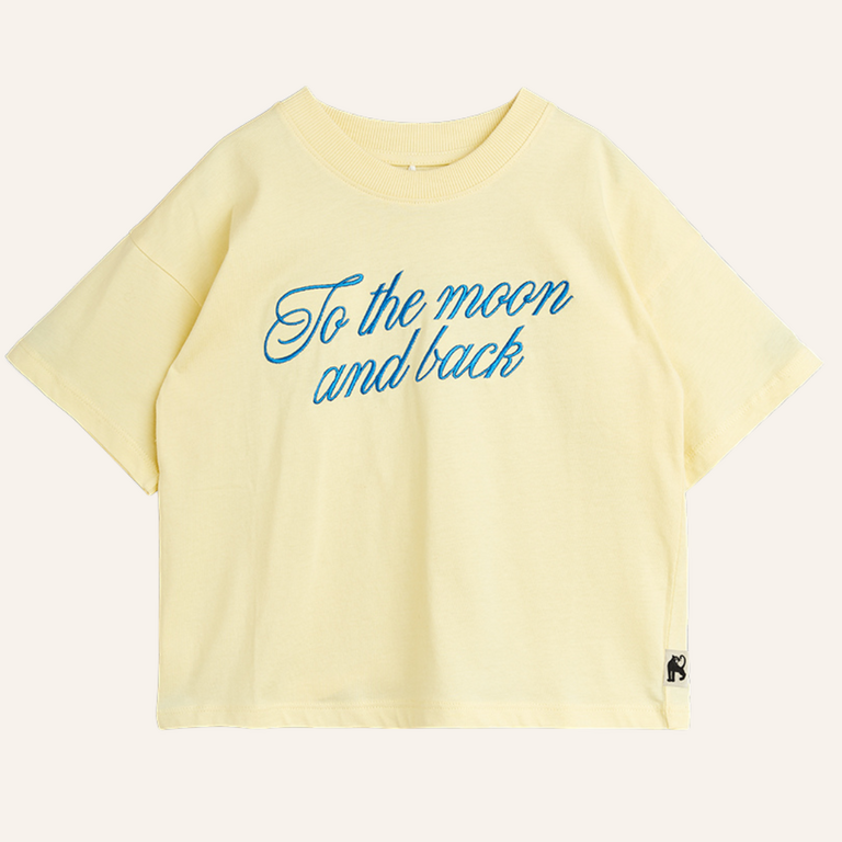 Mini Rodini Mini Rodini To the moon tee - Yellow