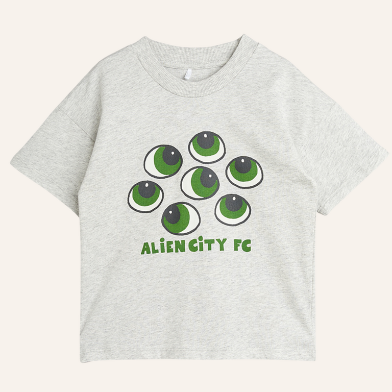 Mini Rodini Mini Rodini Eyes sp tee - Grey