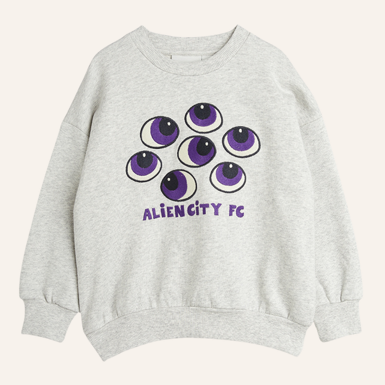 Mini Rodini Mini Rodini Eyes emb sweatshirt - Grey