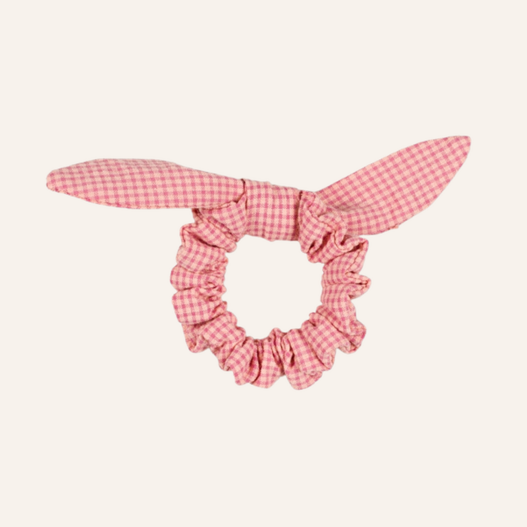 Nixnut Nixnut Bow scrunchie - Lotus checkered