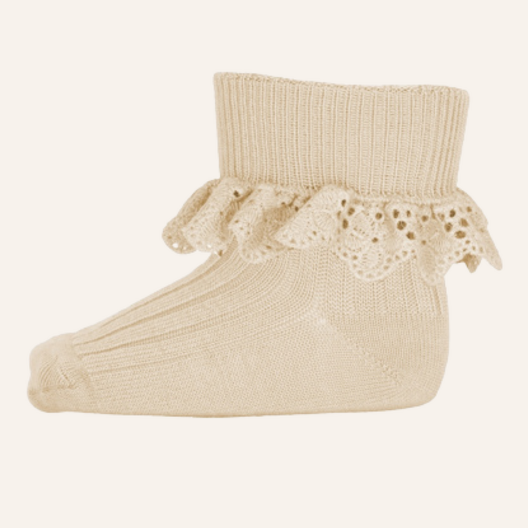 MP Denmark Lea socks lace - Ecru